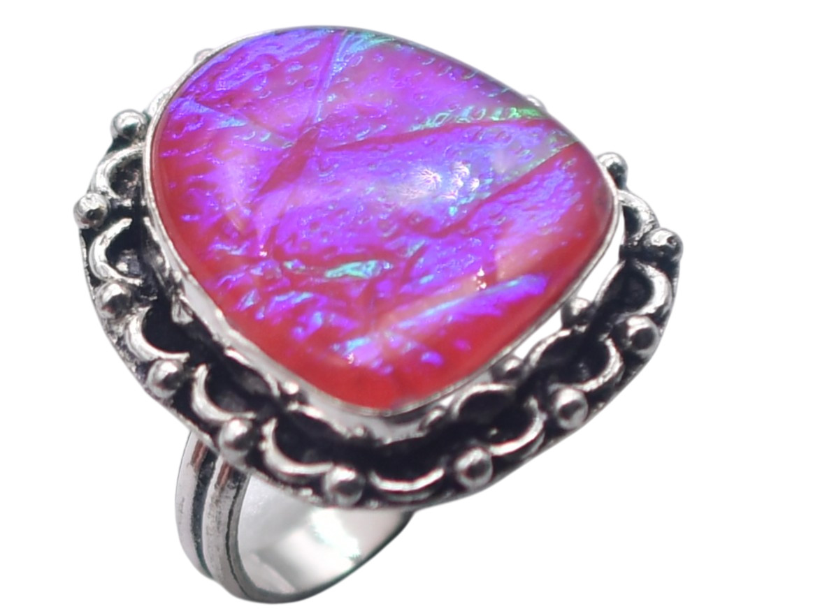 Australian Triplet Opal Natural Gemstone Antique Ring US Size-7.75 R 4936