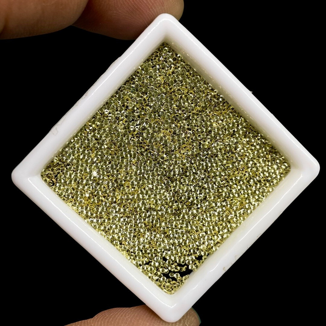 VVS 100 Pcs Natural Yellow Sapphire 1mm Round Diamond Cut Loose Gemstones Lot