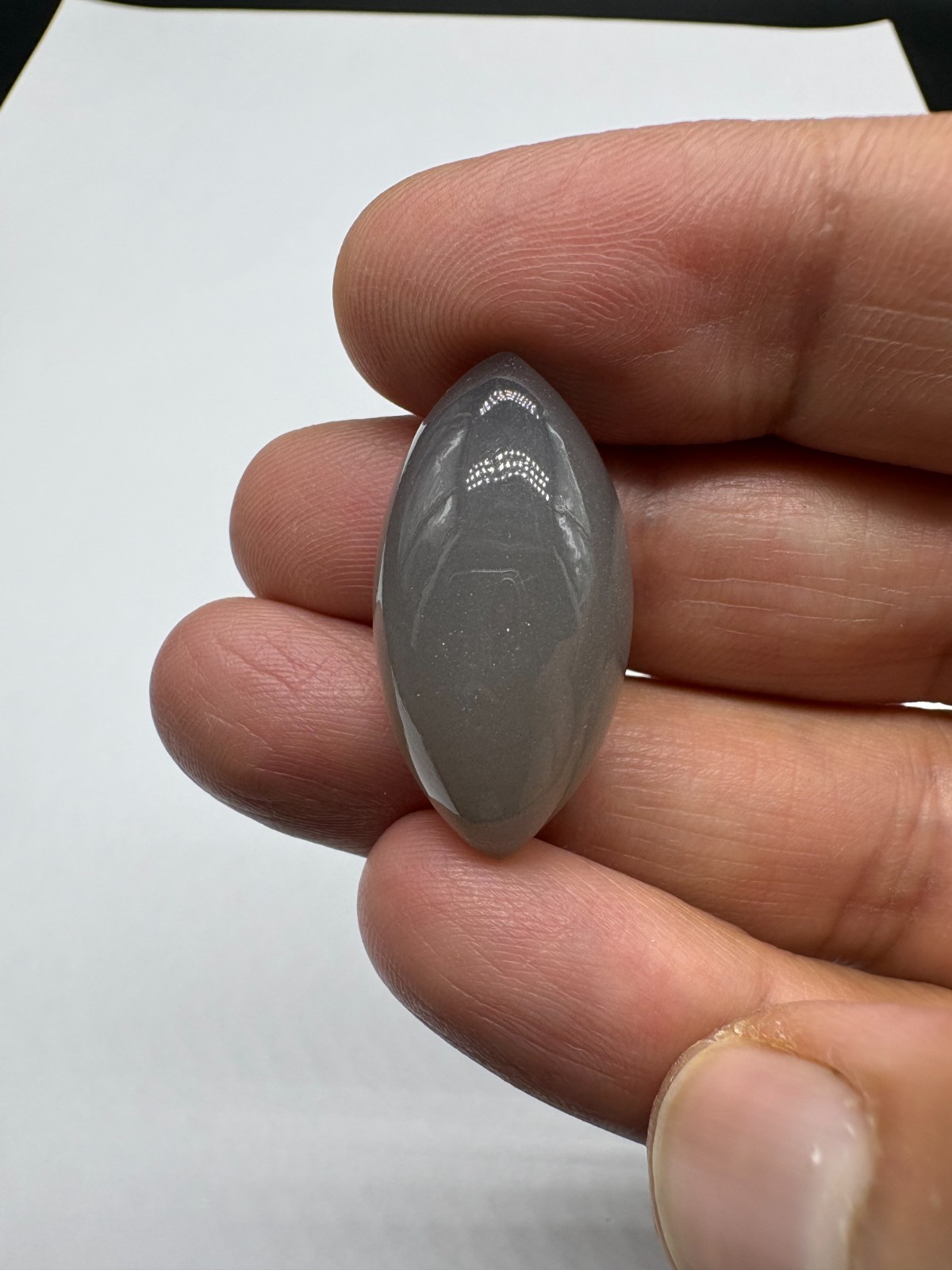 Natural Grey Moonstone Marquise Cabochon 30X15mm Loose Gemstone | 28.30 Carats