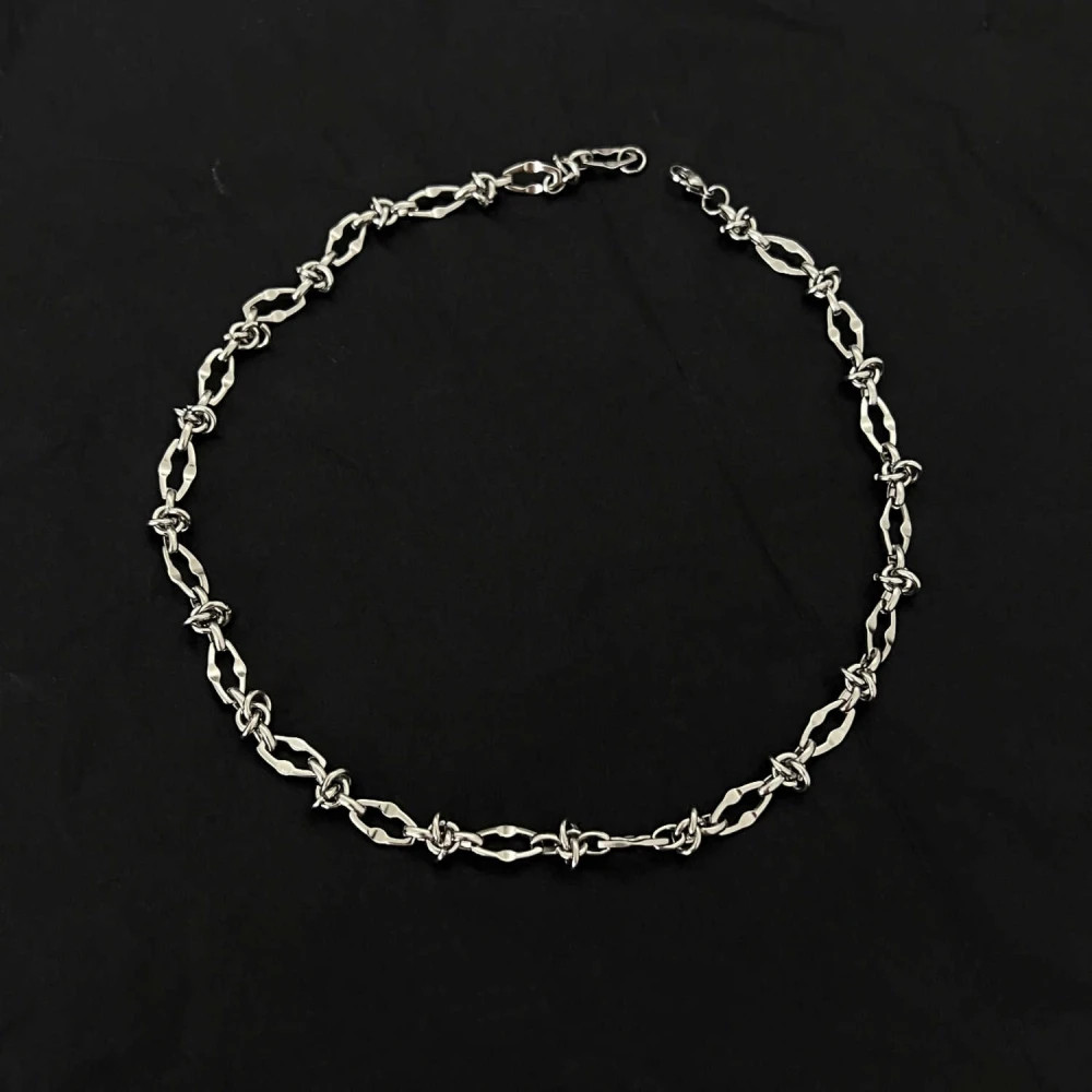 New Hip Hop Thorn Knot Necklace For Man Woman Non Fading Titanium Steel Clavicle