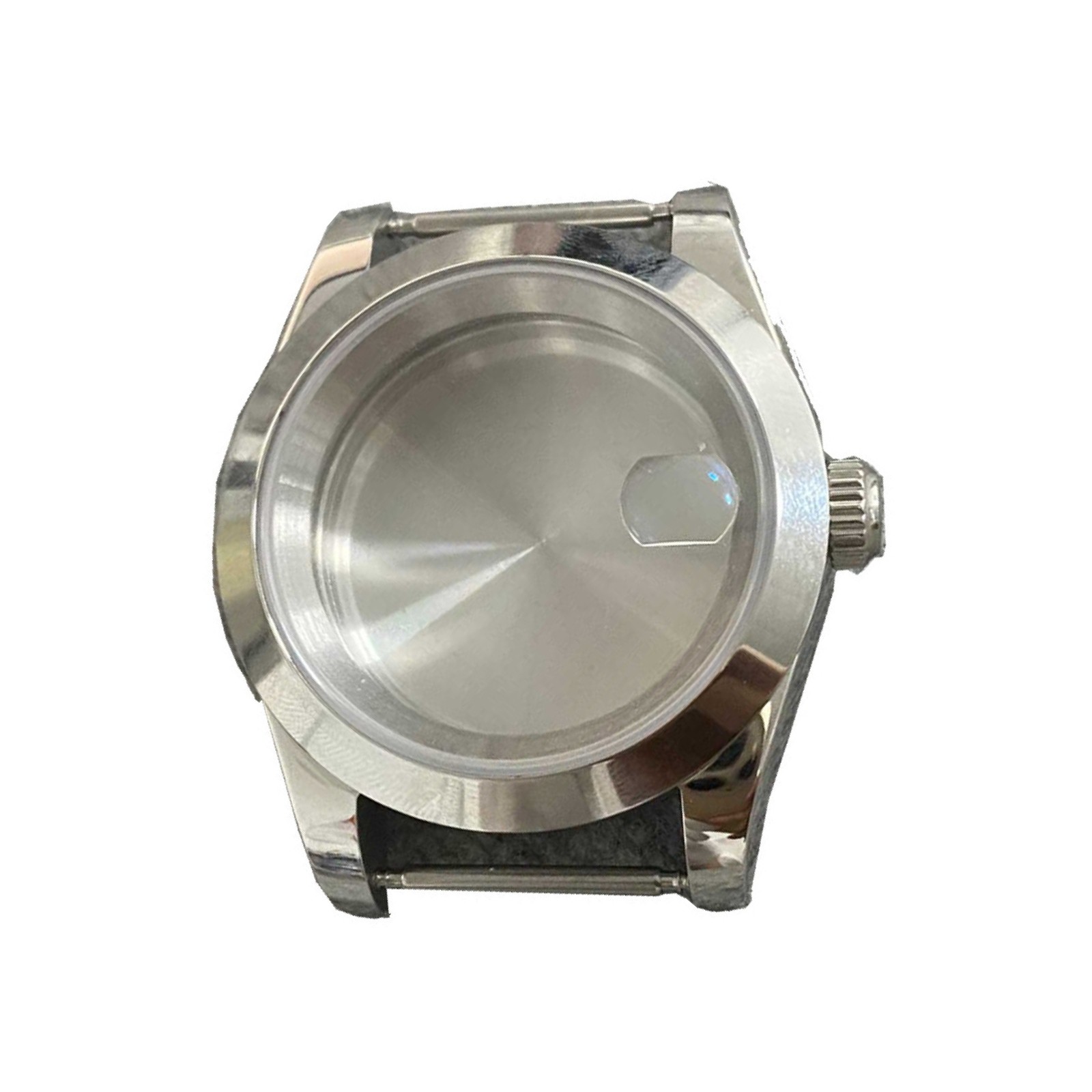 39mm Sapphire Glass Stainless Steel Watch Case w/ Magnifying For Seiko NH35/36,