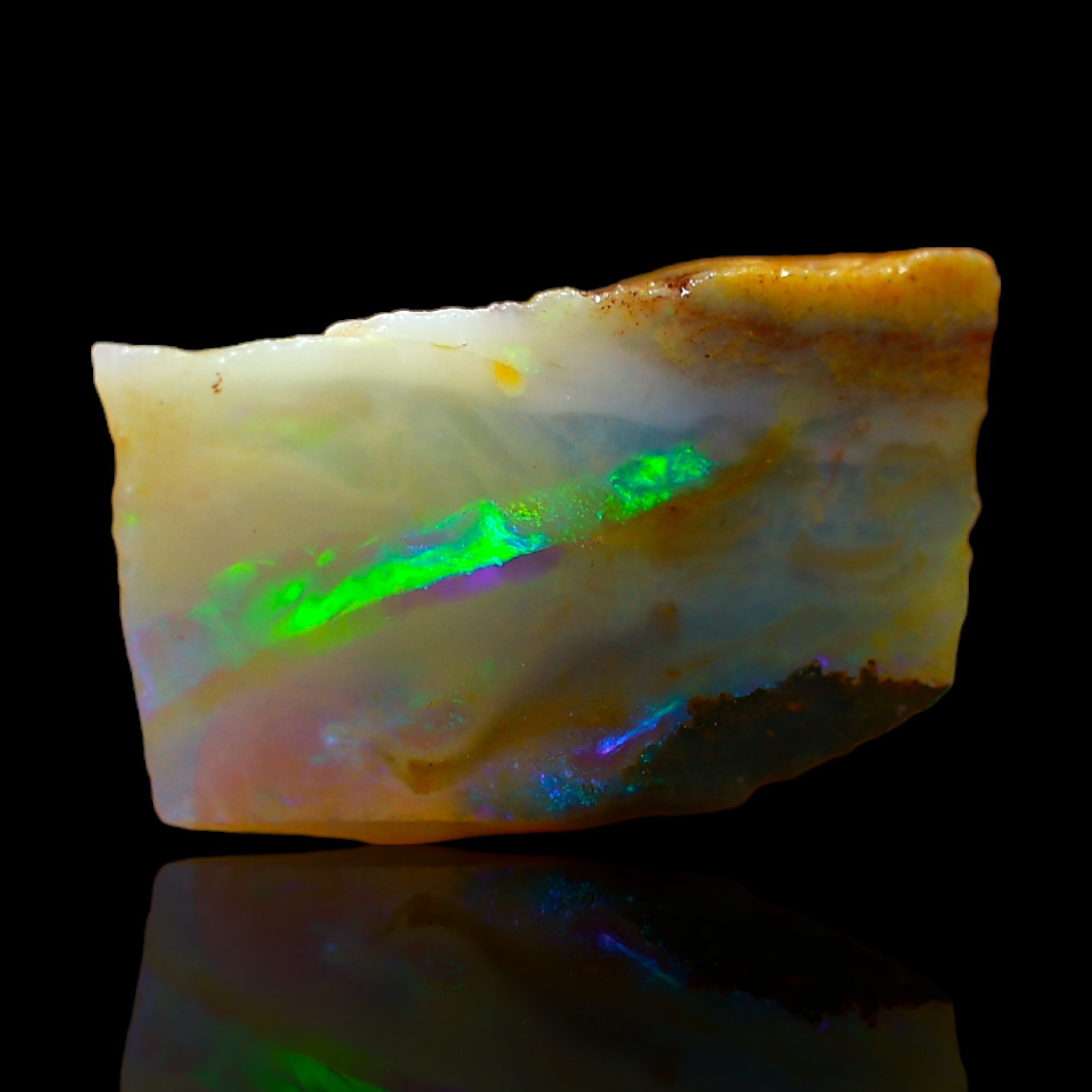 Natural Fire Opal Loose Rough Artisan Gemstone From Australia 5.00 Cts 16x9x3 mm