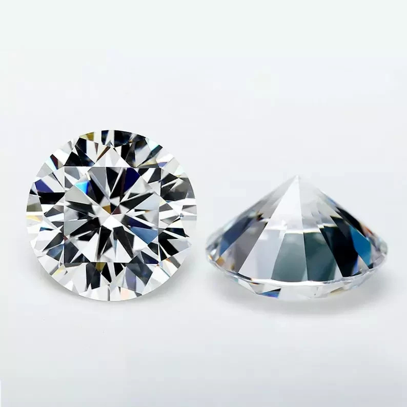 Natural White Diamond 1 CT Round Cut 5 mm 2 Pcs VVS1 D Grade Certified G23