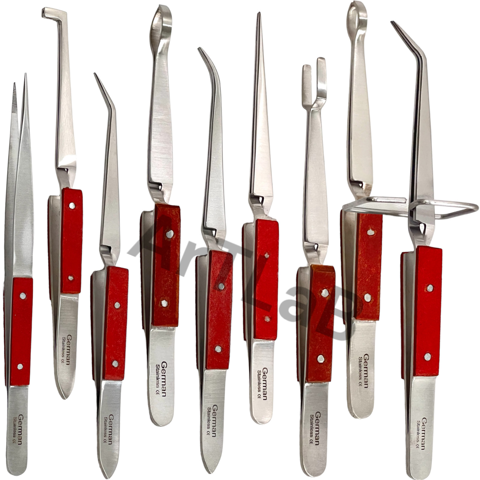 O.R 9 TWEEZERS FIBER GRIP CROSS LOCKING JEWELRY SOLDERING TWEEZER SPECIAL SHAPES