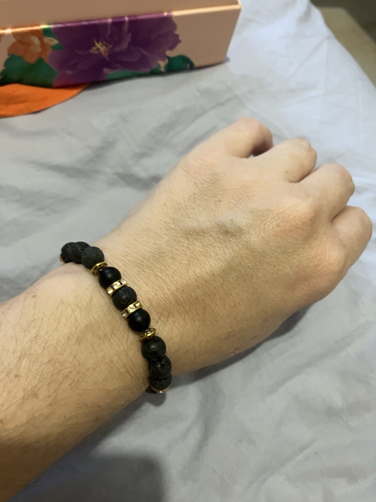 Black Lava Bead Bracelet Essential Oils Aromatherapy Diffuser
