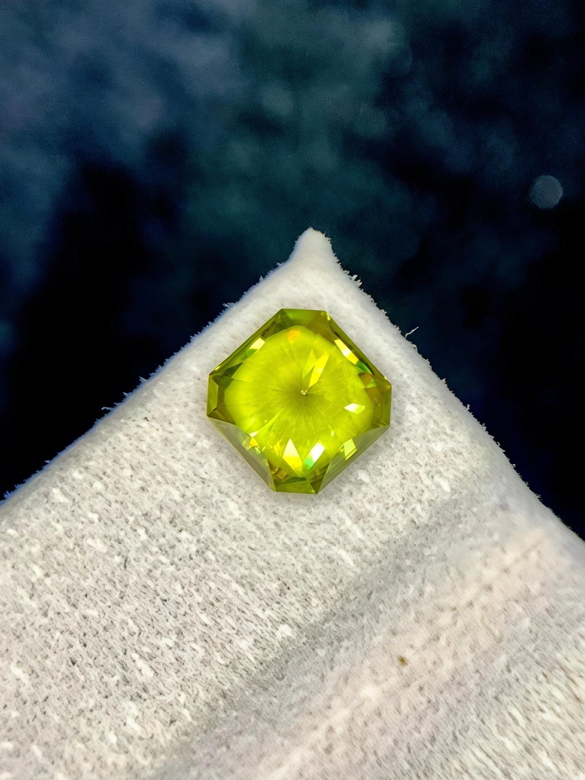 Natural Full Fire Sphene Titanite 5 Ct Asscher Cut Certified Loose Gemstone