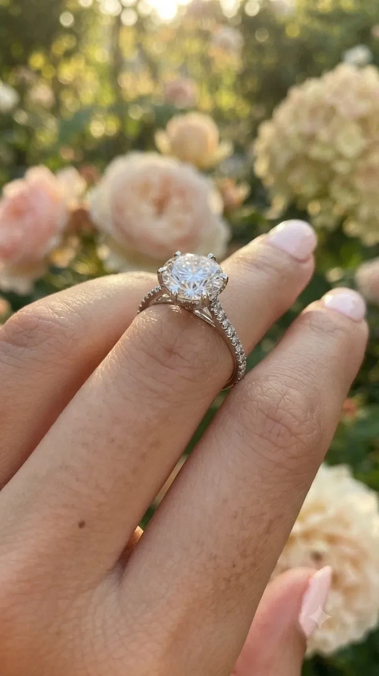 RARE 5.80 Ct Certified Round White Diamond Solitaire 925 Silver Ring Great Look