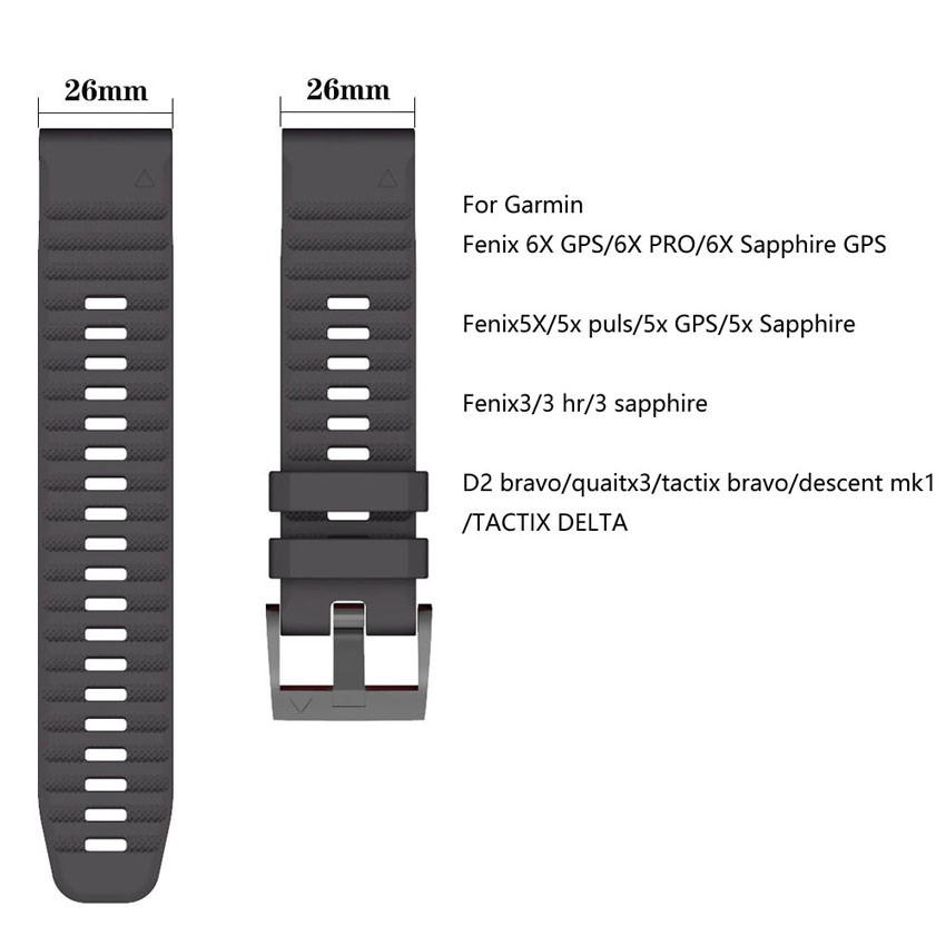 QuickFit Silicone For Garmin Fenix 7S 7 7 Pro 6 5 5S Pro Epix Gen 2 Band Strap