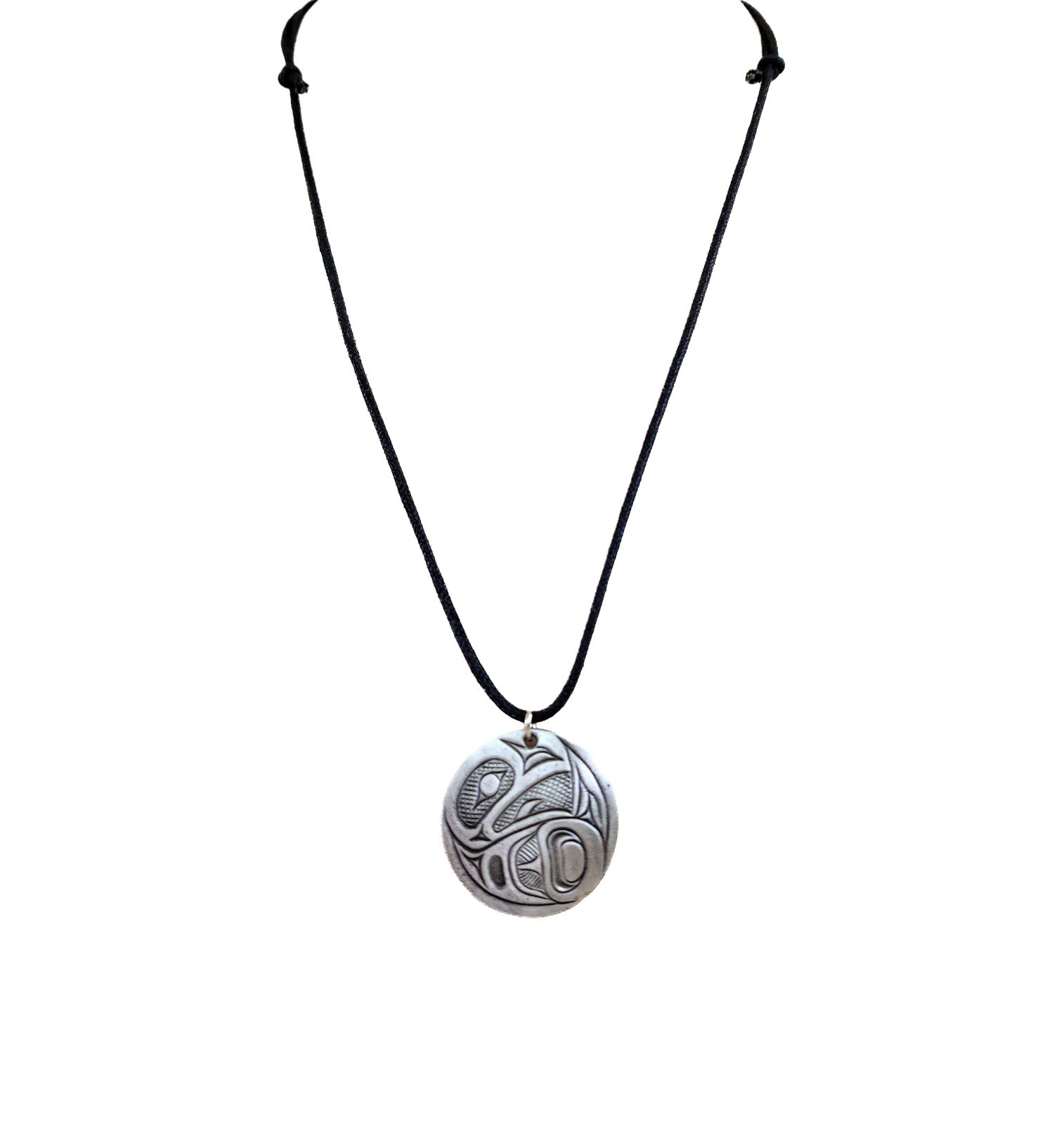 TSIMSHIAN Raven Pendant Necklace Alex Helin Pewter First Nations Artist Canada