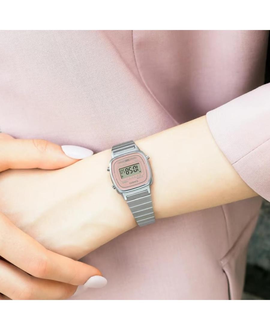 CASIO Women Digital Quartz Casual Watch Classic Dress Silver color Dial Waterpro