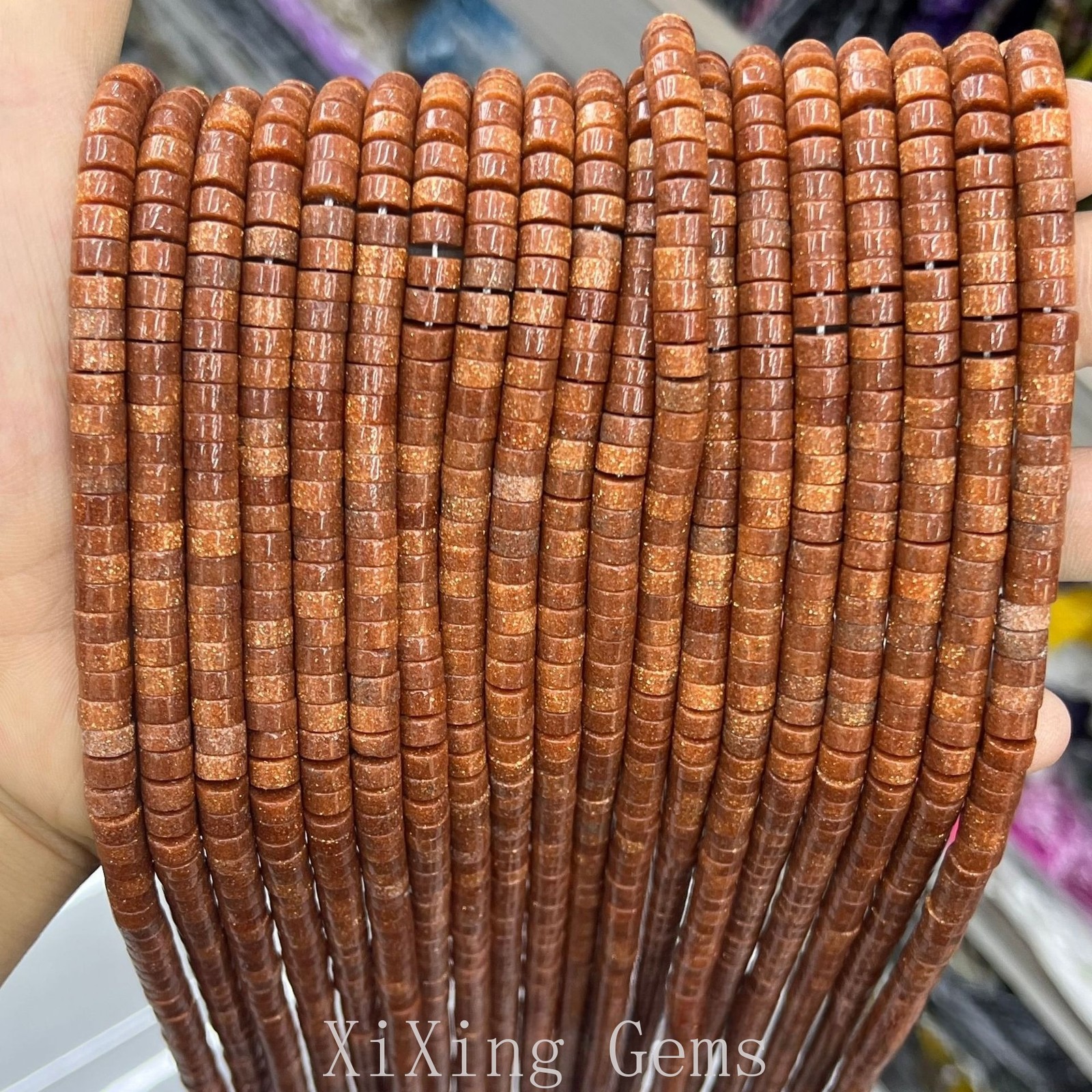 3x6mm High Quality Goldstone Heishi Disc Spacer Beads for Jewelry Making DIY