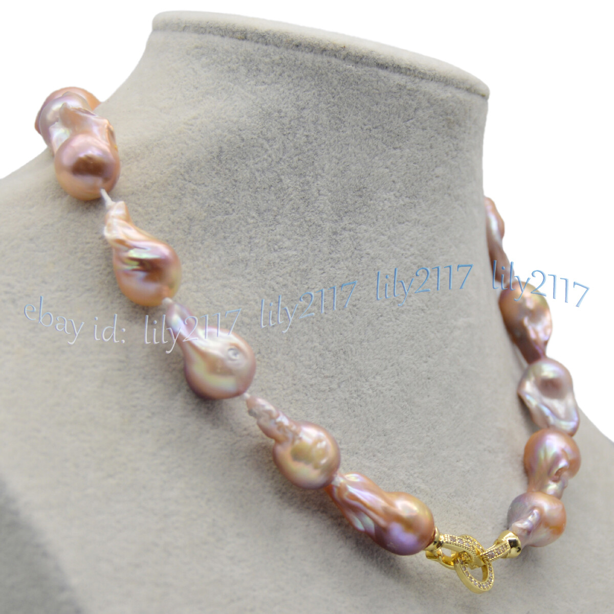 Huge Natural South Sea Pink Purple Baroque Reborn Keshi Pearl Necklace 14-36inch