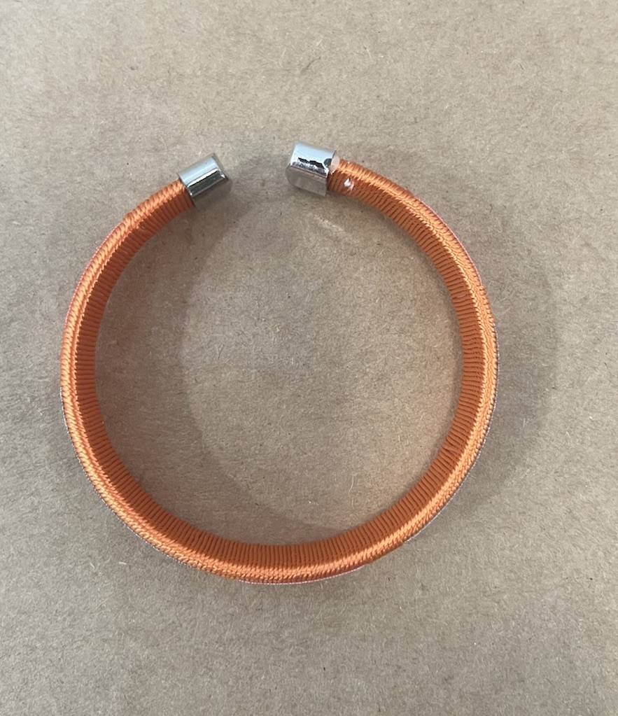 Armenia Bracelet – Orange – Bendable – Cotton – Brand New Without Tags – 2.5”