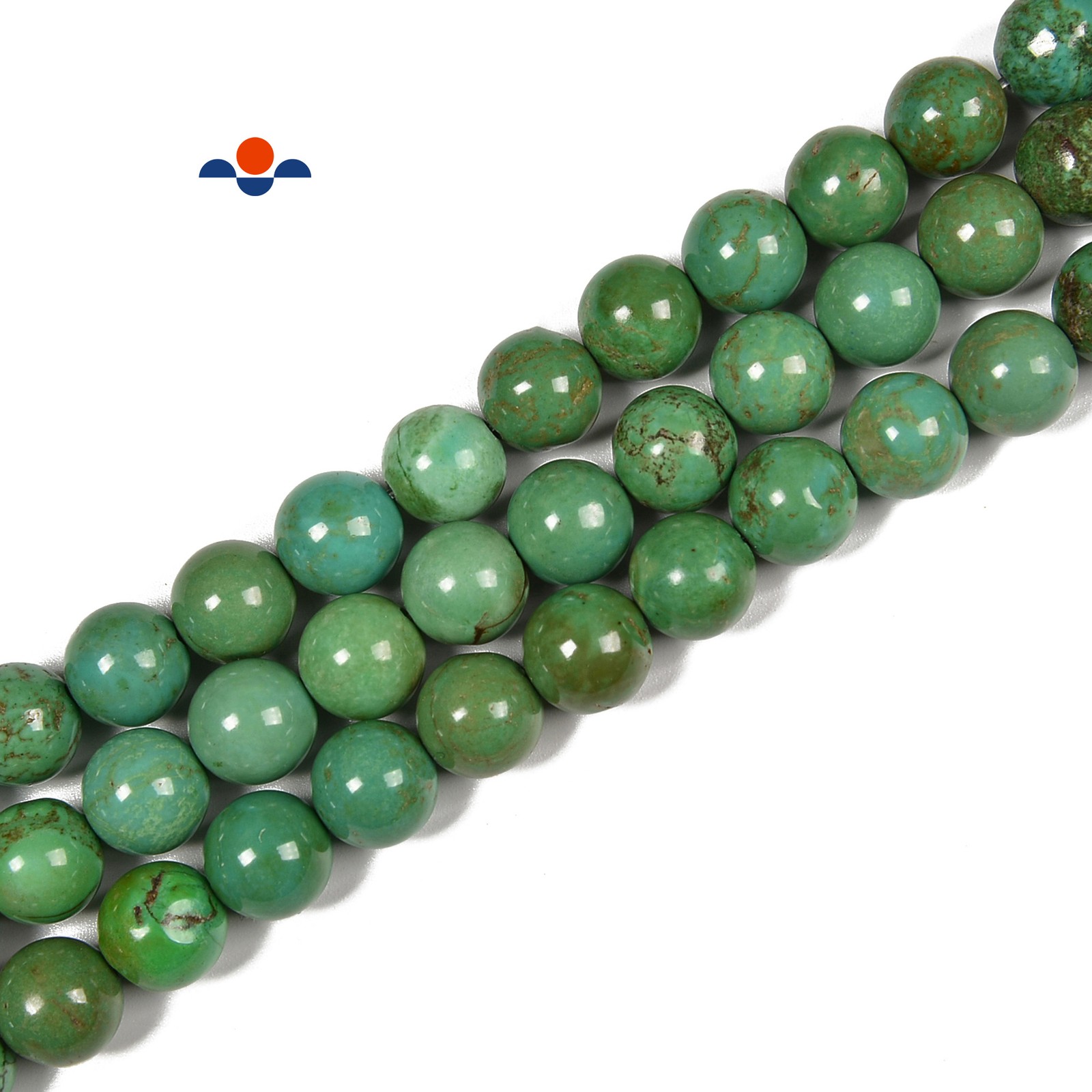 Dark Green Turquoise Smooth Round Beads Size 4mm 6mm 8mm 10mm 15.5” Strand