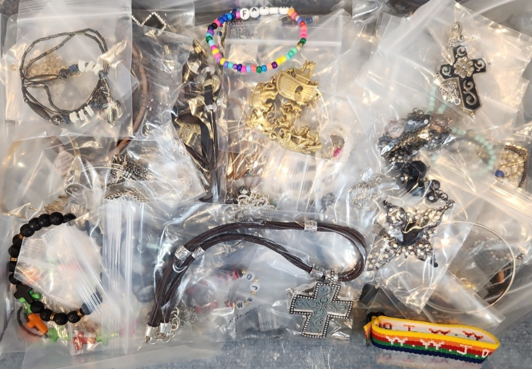 Jewelry Wearable Christian Collection 5 Lbs Lot # 712 See Description