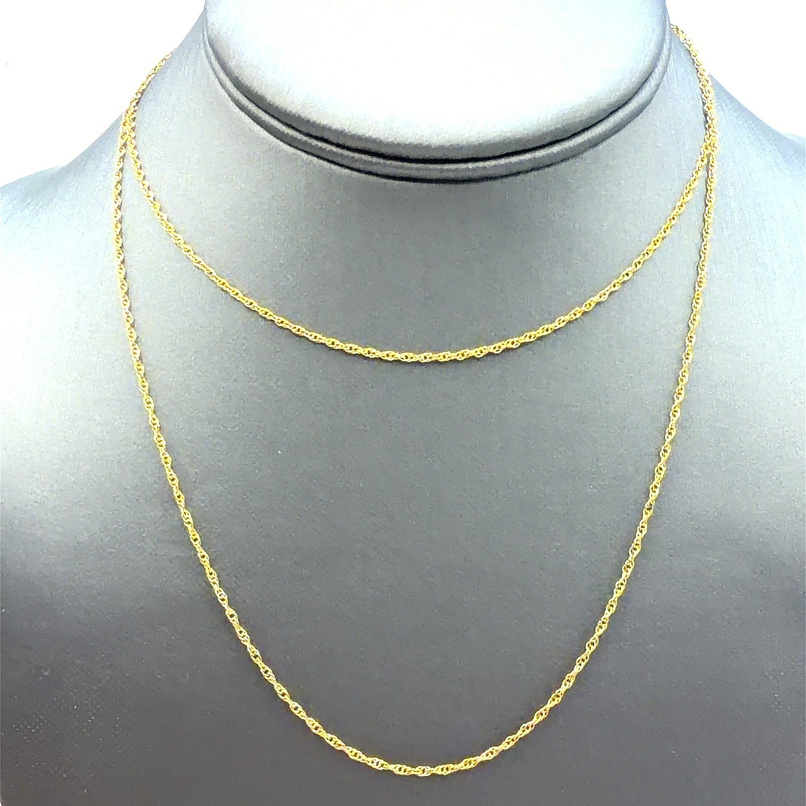 Vintage 14K Gold Filled Princess Pride 30 Inch Rope Chain Necklace 2.1 grams