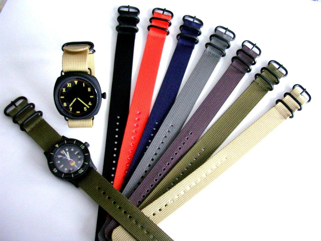 22mm NATO G10 1pc UTC PVD Nylon Smart Watchband replacement Dive strap IW SUISSE