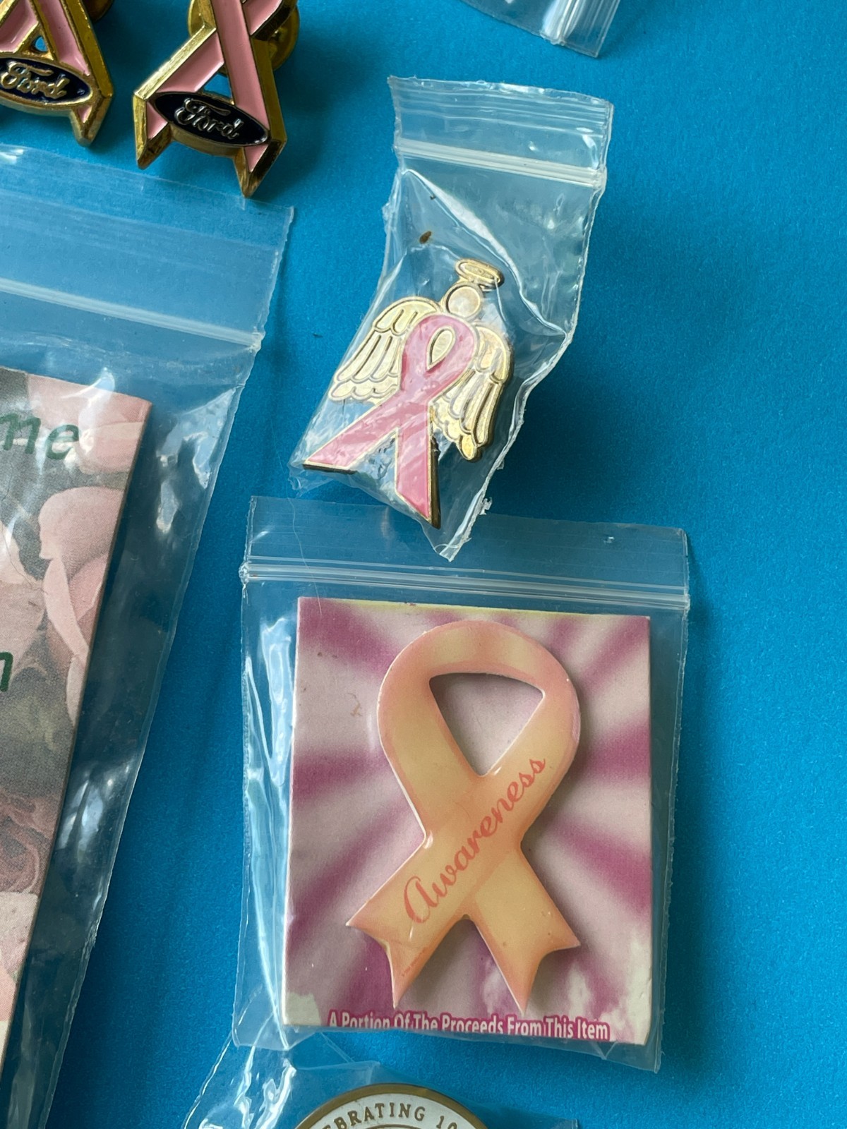 More than 50 breast cancer awareness ribbon & pins ALL PINK some new