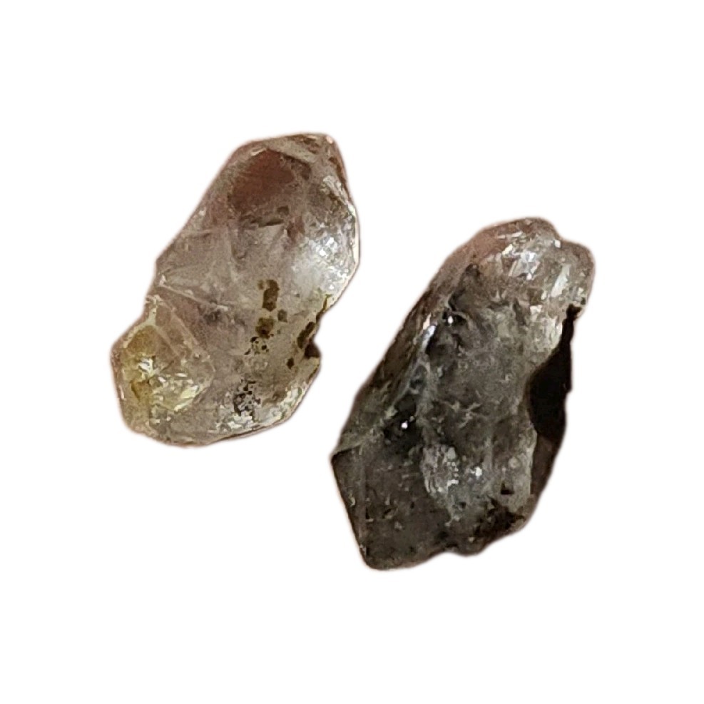 Herkimer Diamonds Quartz Crystal Set Of 2-83cts, 16.5g Jewelry Pieces NY Dug