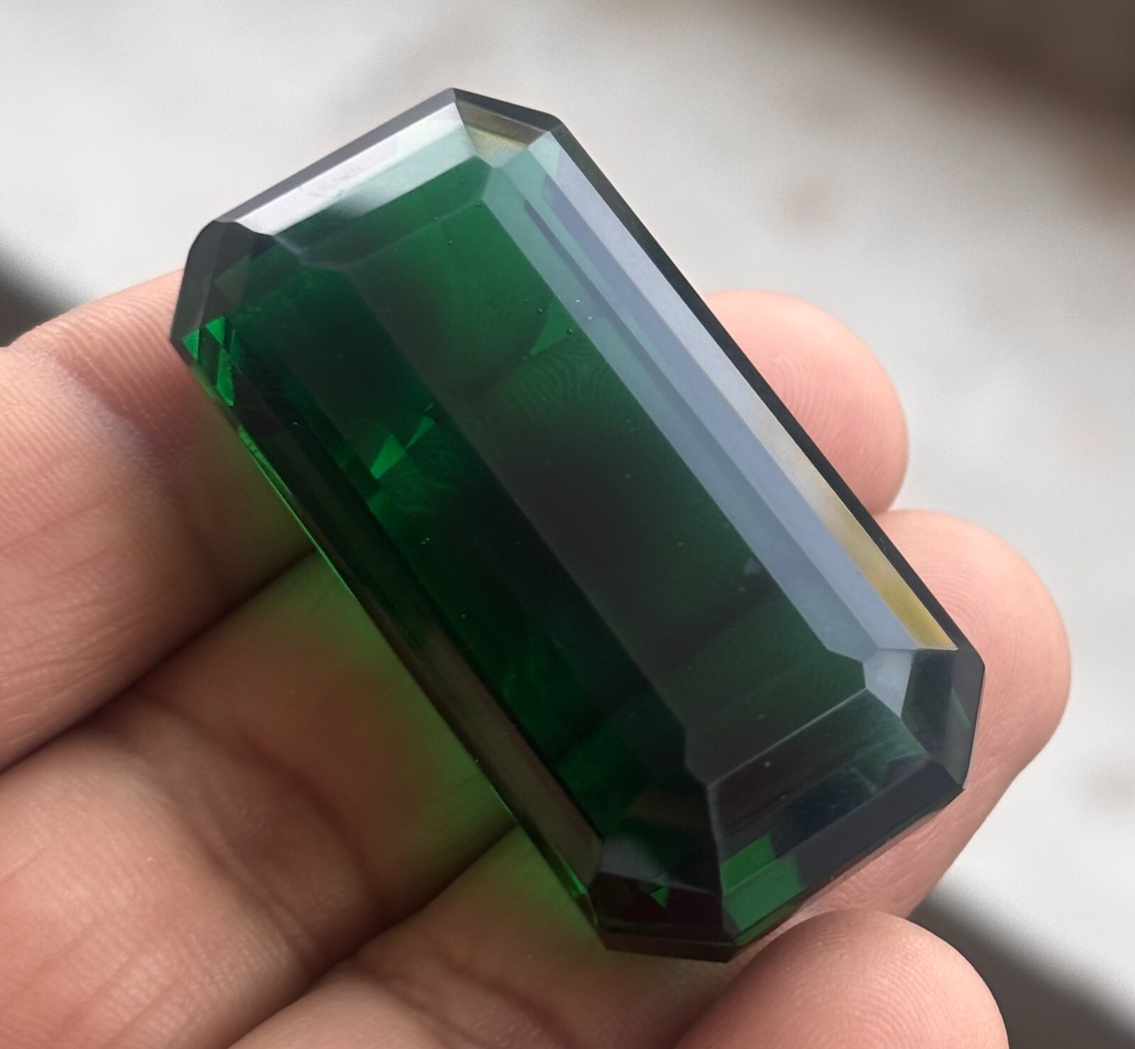 Natural 150 Cts Colombian Rich Green Emerald Shape Loose Certified Gemstone