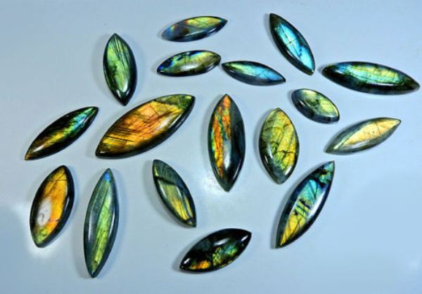 Natural Golden Flash Labradorite Marquise Cabochon Gemstone Wholesale Lot