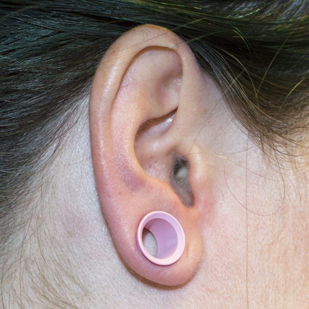 Tunnels Matte Pastel Pink with O-Rings – Sold as a Pair Surgical Steel