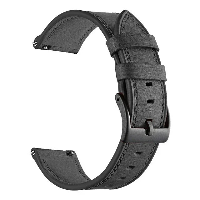 20mm 22mm Classic Leather Watch Band Strap Quick Release Wristband