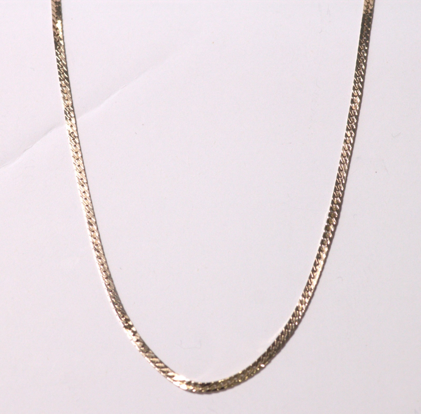 Gold Chain – 9ct Gold Curb Chain Necklace Fine 16 inches 40cm