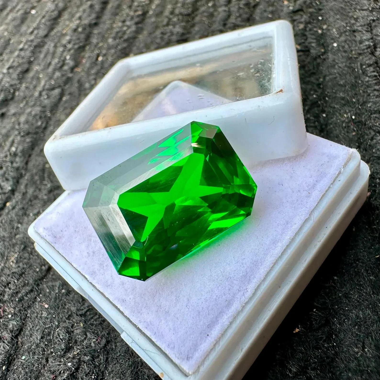 Certified Natural Green Zircon Emerald Cut 51.02 Ct Loose MR Gemstone T02 A+