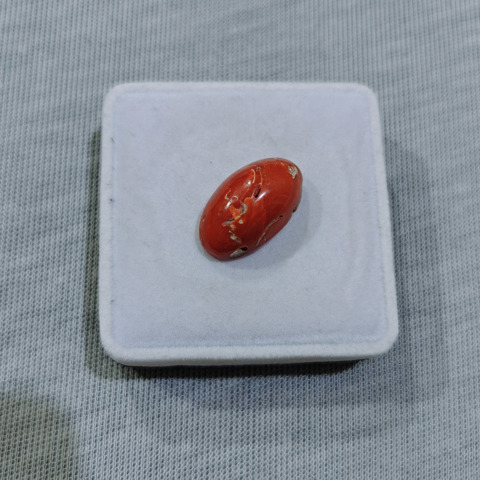 Vintage Natural Italian Coral Oval Cabochon Loose Gemstone Jewelry Making Stone