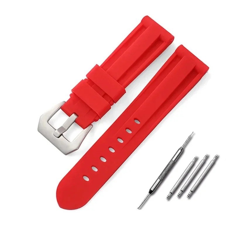 Silicone Rubber Watch Band Sport Replacement Strap 20mm 22mm 24mm 26mm