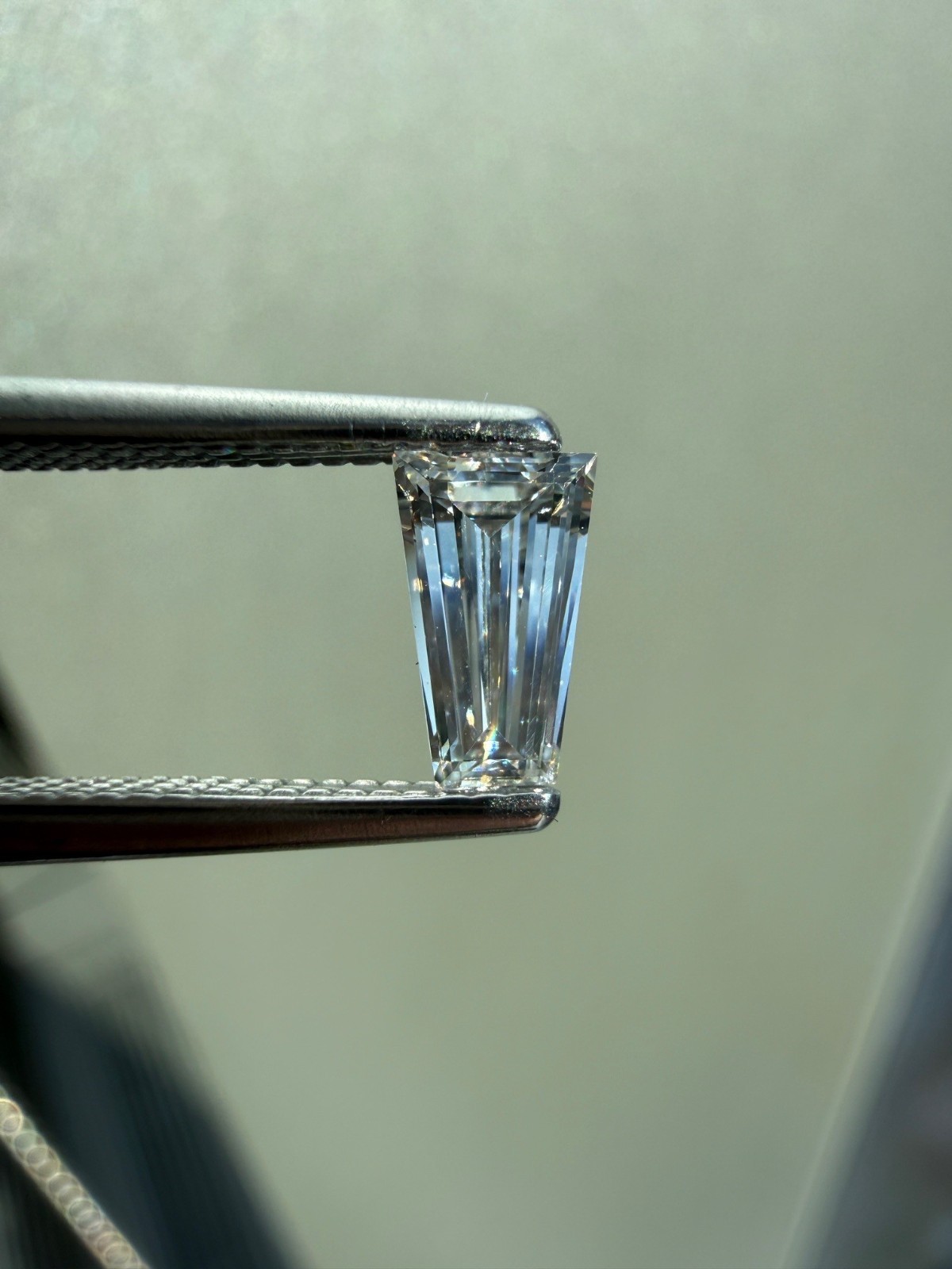 Loose Natural Untreated Earth Mined Diamond Tapered Baguette E SI1 GIA 0.38ct
