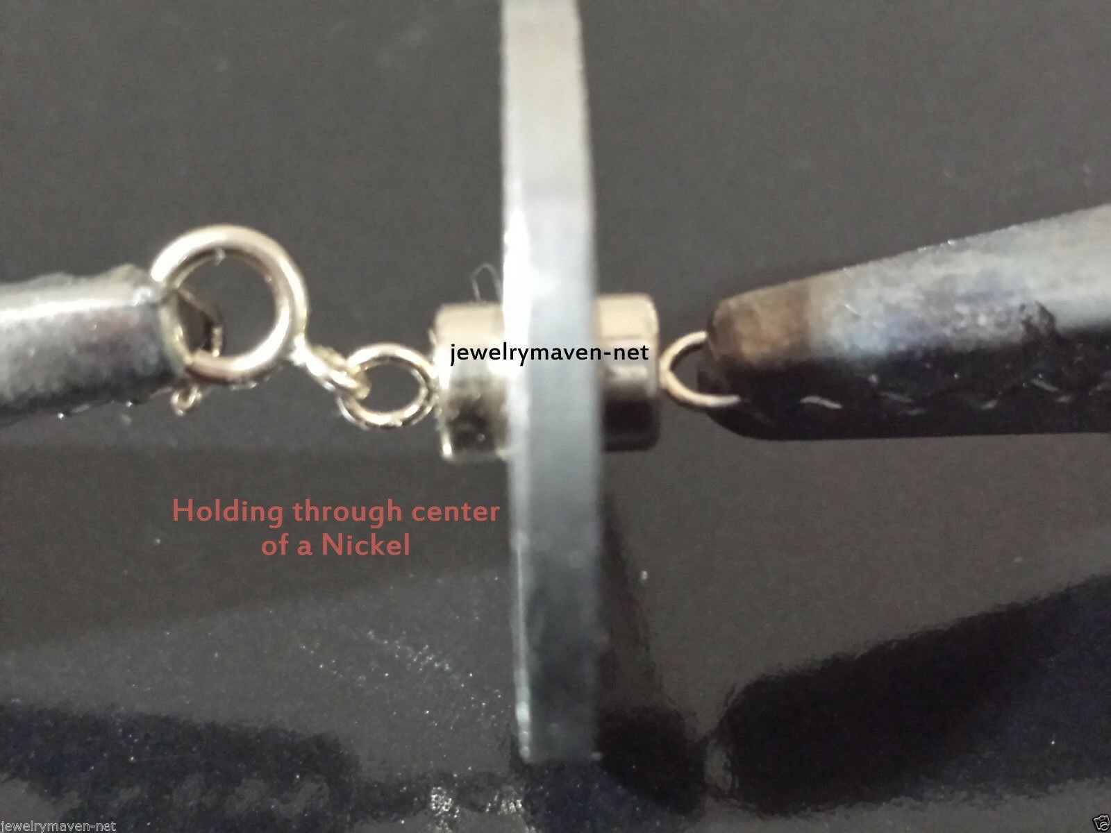 (3) 4.5mm 14k MAGNETIC CLASP SOLID WHITE Gold Necklace 1/2″ extender Spring Ring