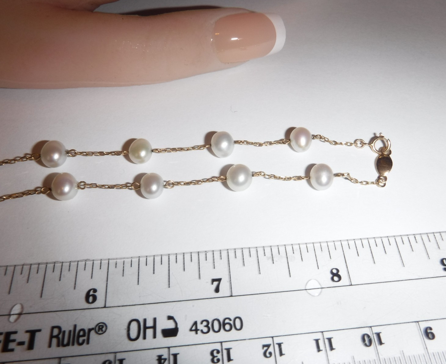 14 K Yellow Gold FW Pearl Designer Peter Brams Necklace 5 m/m 17 Inches