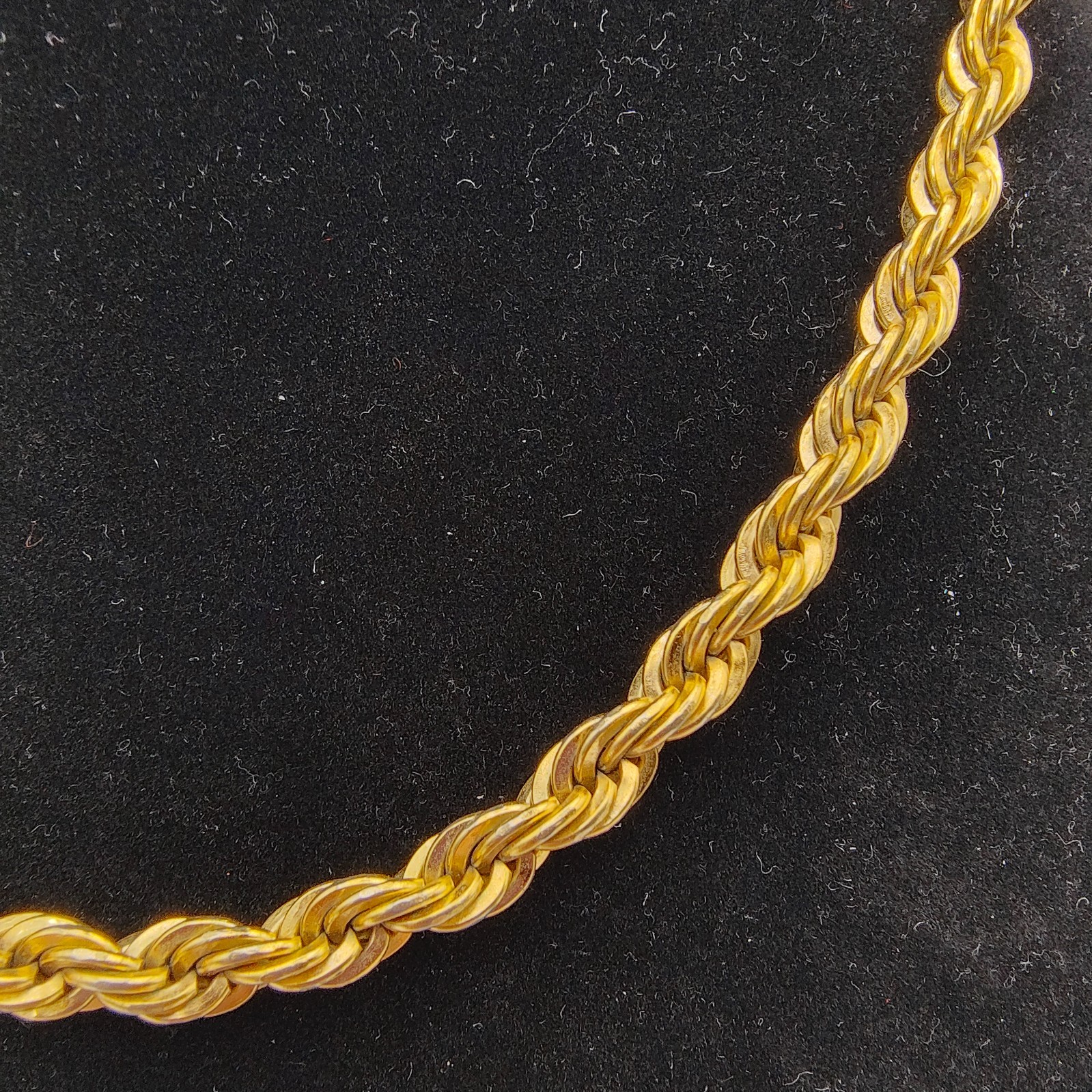 Vintage Napier Rope Necklace Gold Tone Old Money Aesthetic Hip Hop Signed