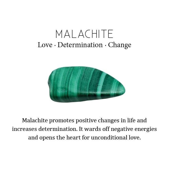 Womens day Sale Malachite Stone Anniversary Chain Bezel Bracelet Jewelry Copper