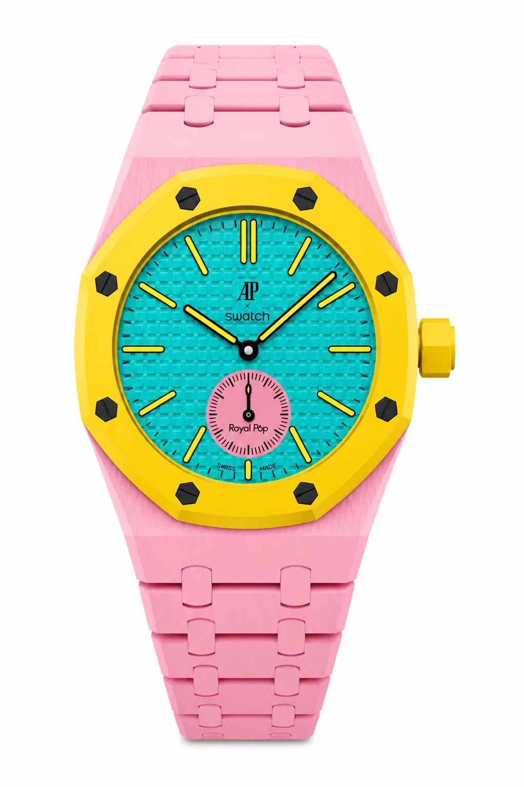 Luxury Mod Kit For AP x Swatch Royal Pop Bioceramic Rubber Strap Case