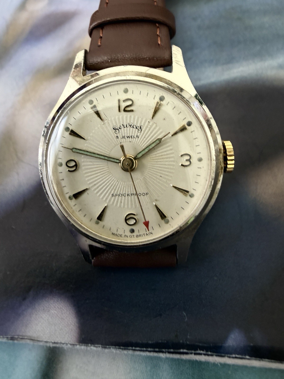 VINTAGE SERVICES BY SIMTHS MILITARY WATCH MADE IN GREAT BRITAIN