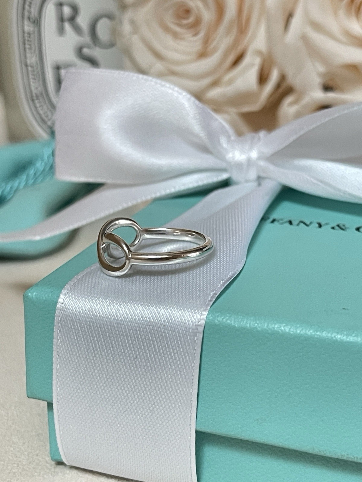 Tiffany & Co. Infinity Silver Ring size 5.5 $415 in Tiffany Blue Box