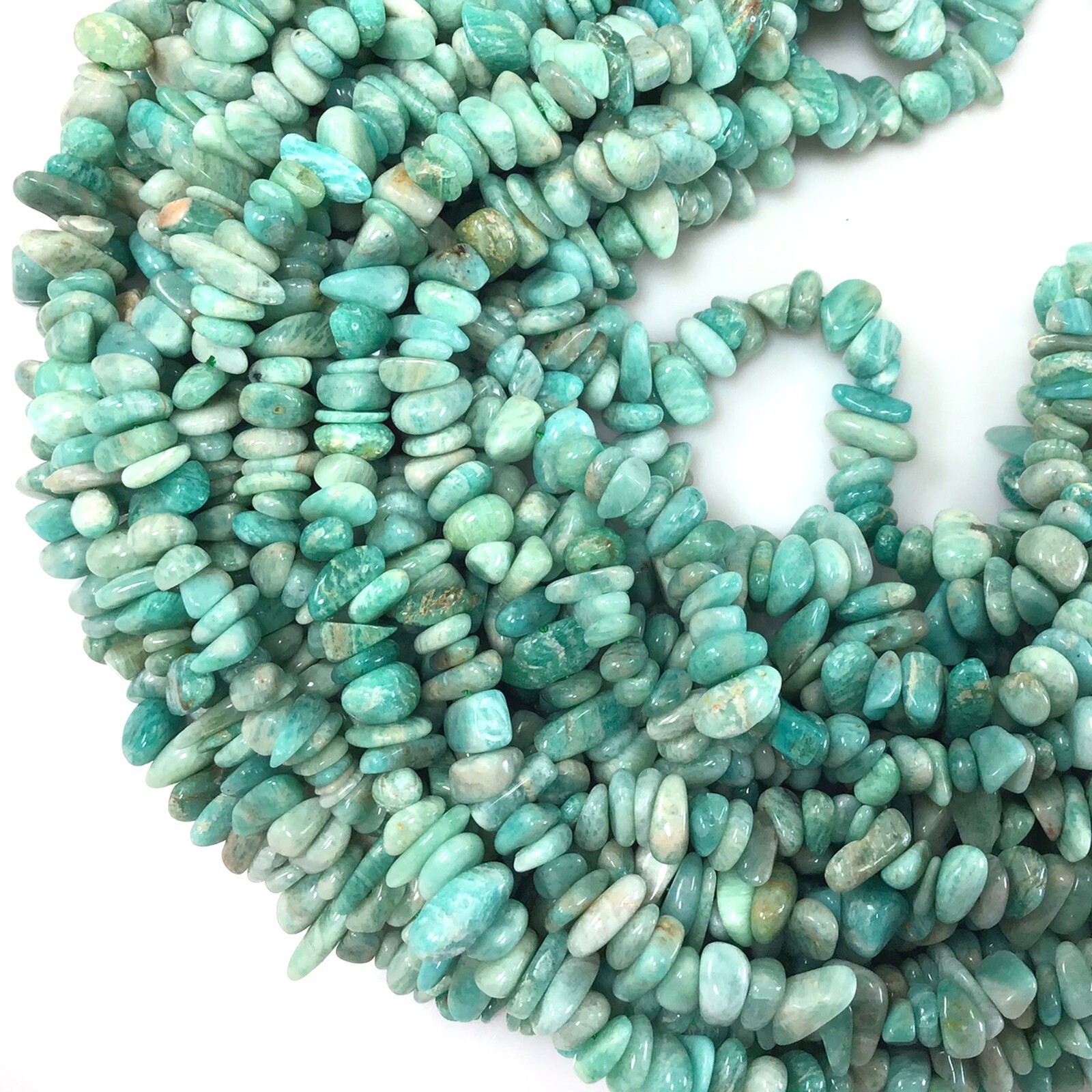 Natural Russian Amazonite Chips 5-12mm Loose Beads 32″ Jewelry Making