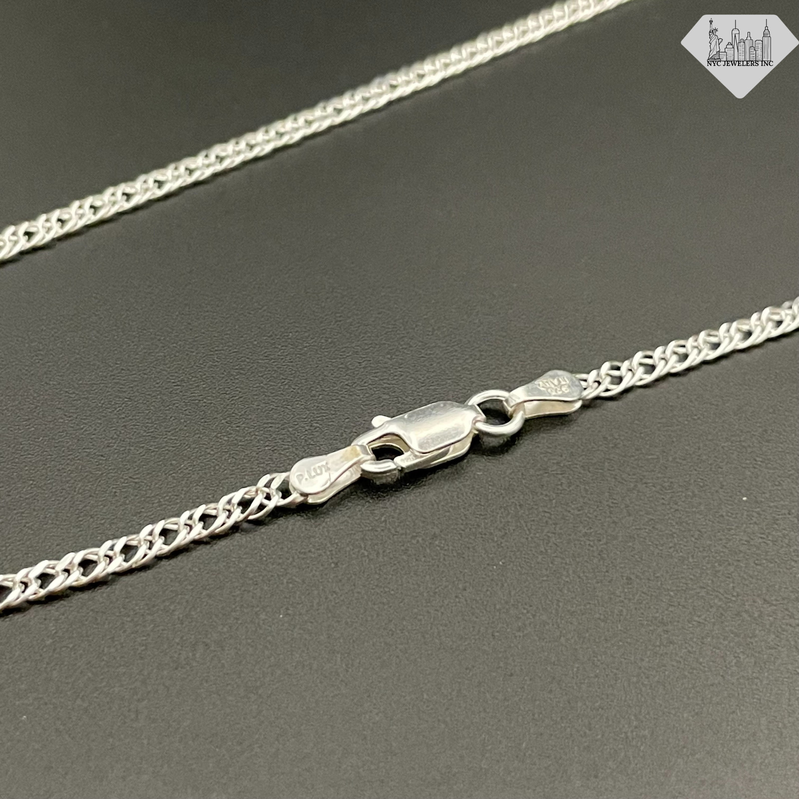 Italian Solid Sterling Silver Double Link Chain Necklace 925 Silver Chain UNISEX