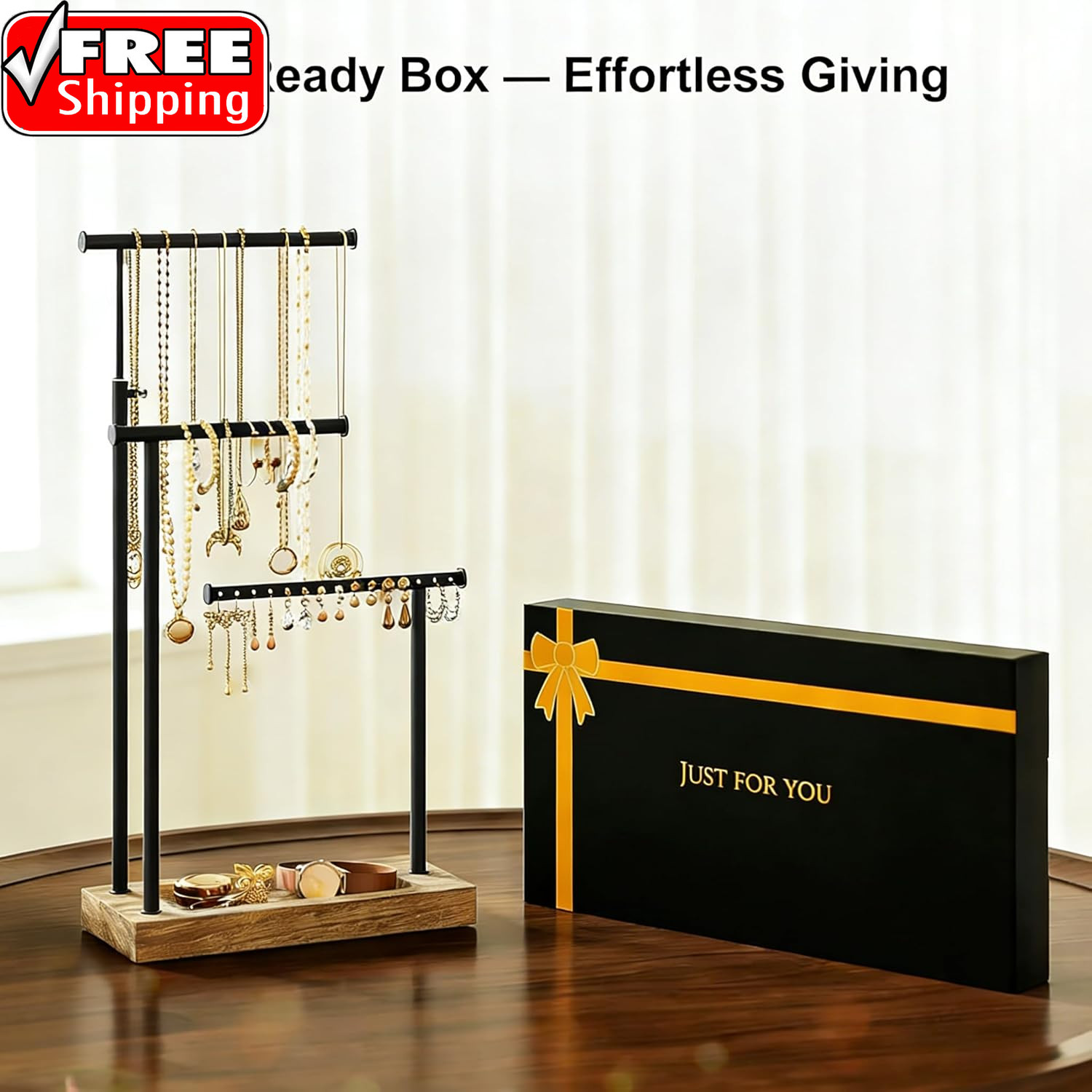 Jewelry Organizer Stand, Extra Tall Necklace Holder Jewelry Holder, Gift Idea (C