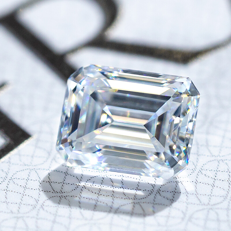 US 2-14mm GRA Certified Loose Moissanite Emerald Cut Stones D VVS1 All Sizes