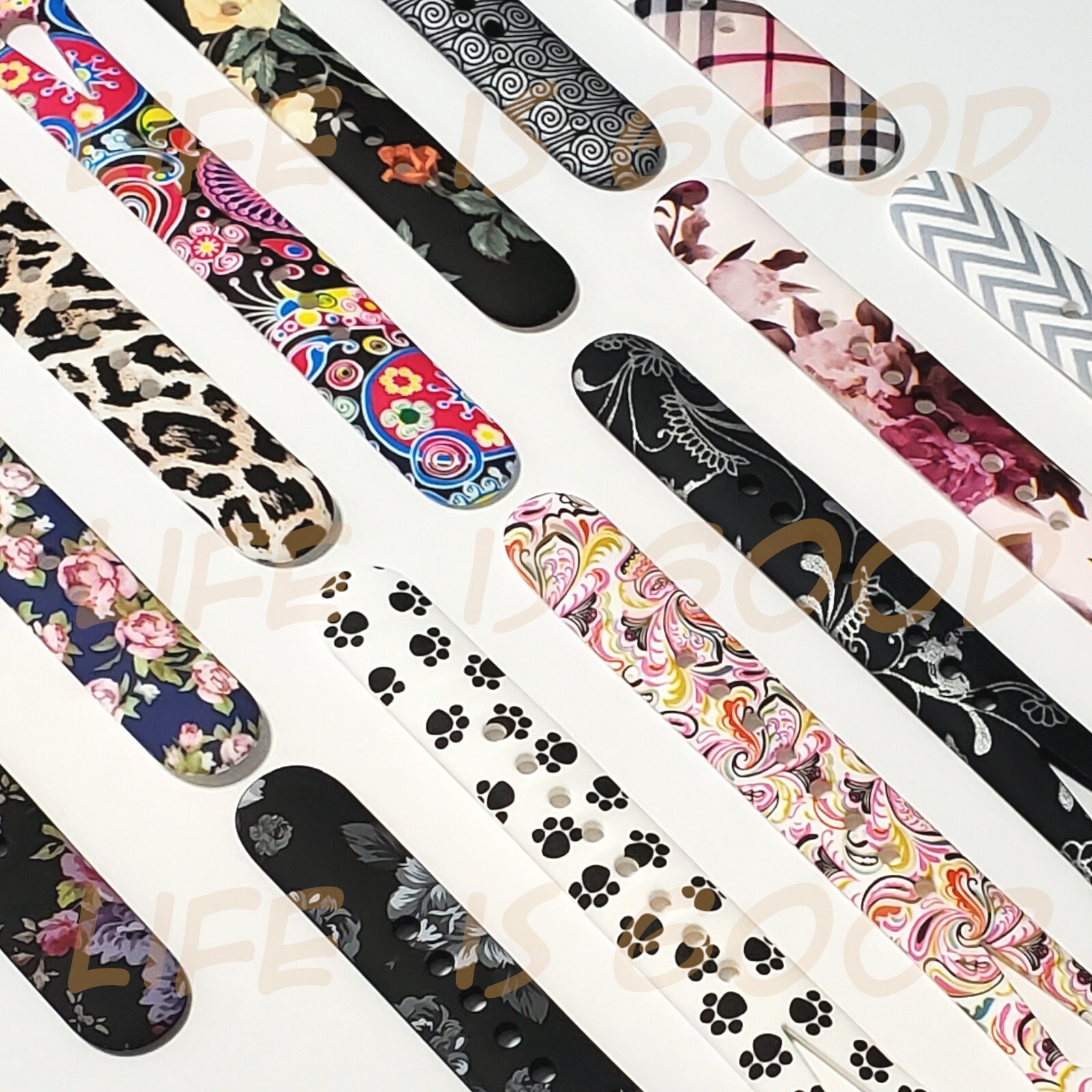 Soft Silicone Multicolor Band/Apple Watch Series 9, 8, 7, 6, 5, 4, 3, 2, 1, SE