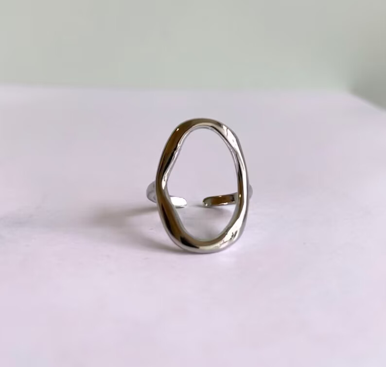 925 Sterling Silver Band &Statement Meditation Ring Handmade Ring All size-D-73