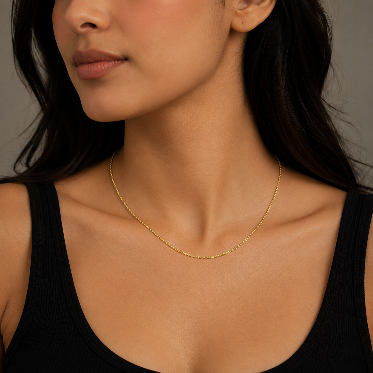 Mens Womens 14K Yellow Gold Rope Chain Necklace 1.5MM 16″ – 24″ Inches
