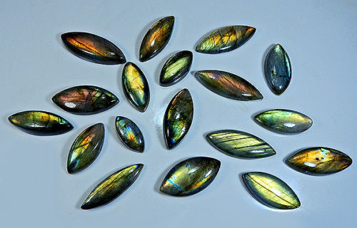 Natural Golden Flash Labradorite Marquise Cabochon Gemstone Wholesale Lot