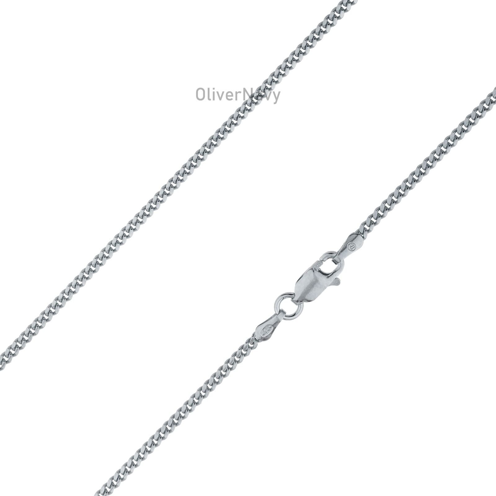 925 Sterling Silver 2mm Miami Cuban Curb Link Chain Necklace 16”-30” Italian