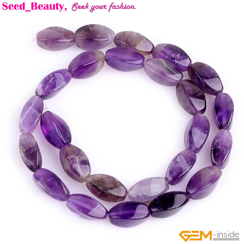 Natural Gemstone Stone Twist Beads Jewelry Making 15″ Loose 8x16mm Bead 24-25Pcs