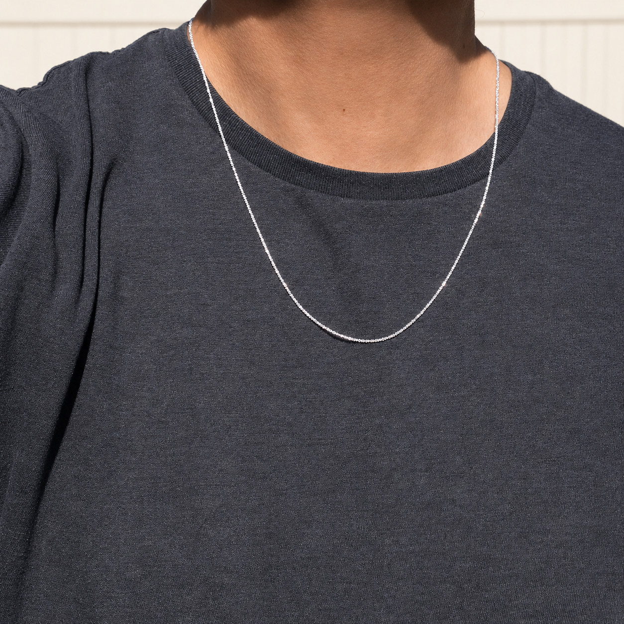 Solid 925 Silver Sparkle D/C Cut Margarita Box Rope Chain Necklace 1MM 14″-24″